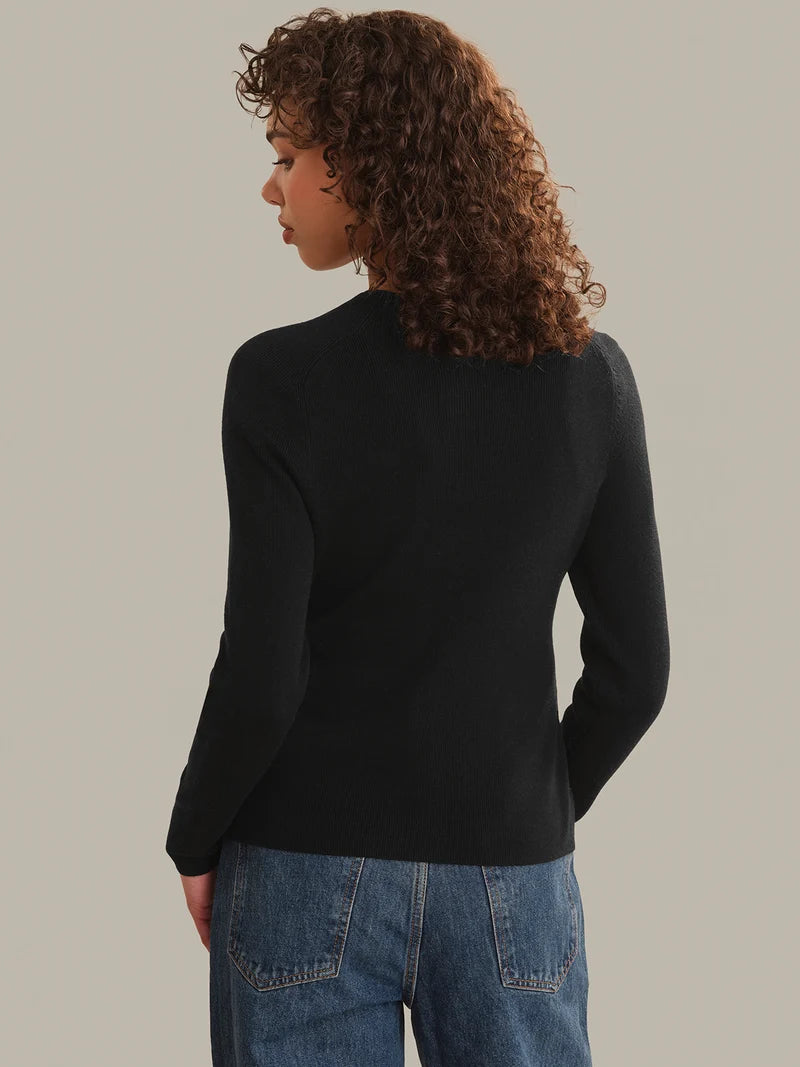 Calloway High Neck Cardi - Black