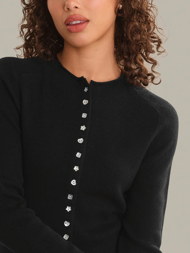 Calloway High Neck Cardi - Black