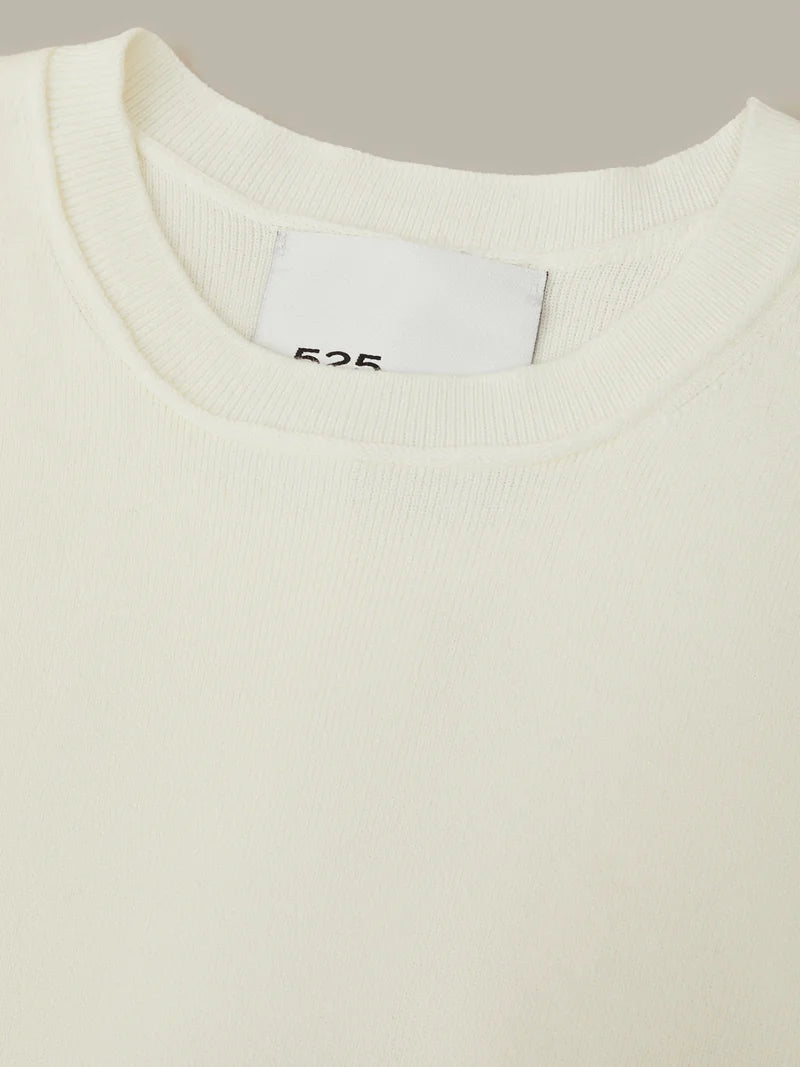 Colette Crew Neck Boxy Tee - Chalk
