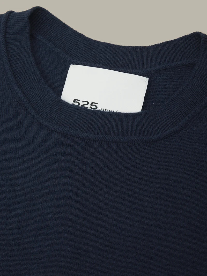 Colette Crew Neck Boxy Tee - Blue