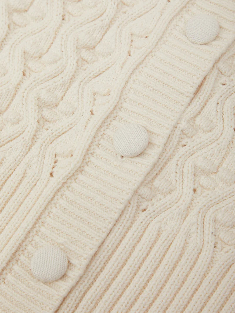 Cici Bobble Knit Cardi - Sea Salt