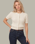 Cici Bobble Knit Cardi - Sea Salt