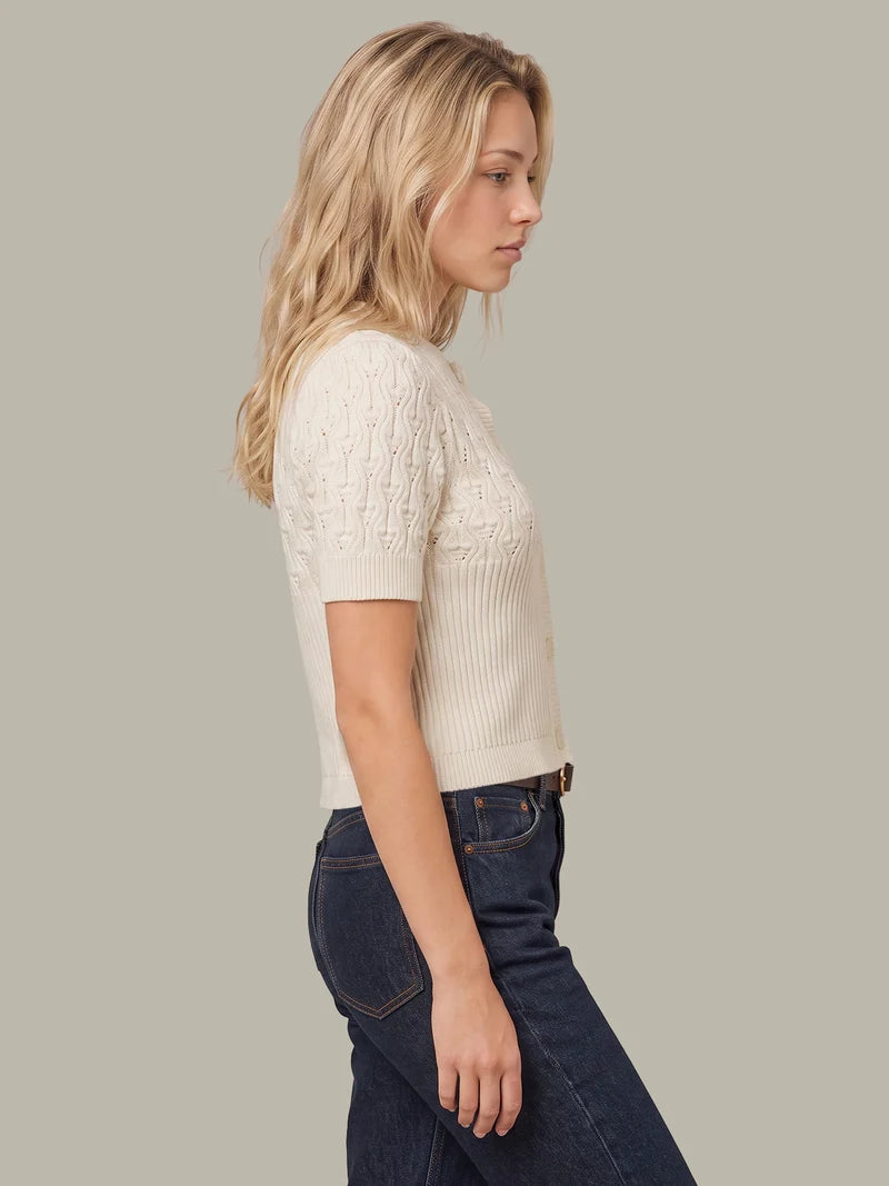 Cici Bobble Knit Cardi - Sea Salt