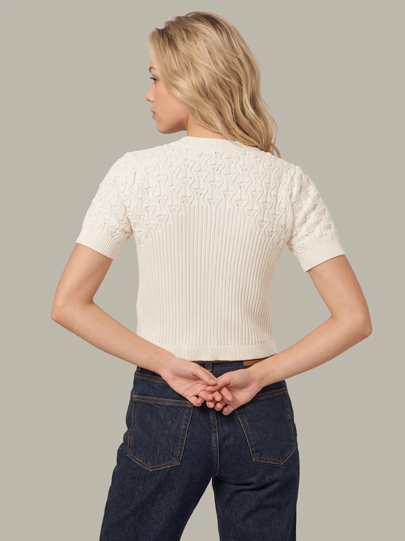 Cici Bobble Knit Cardi - Sea Salt