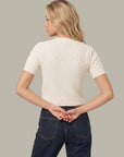 Cici Bobble Knit Cardi - Sea Salt