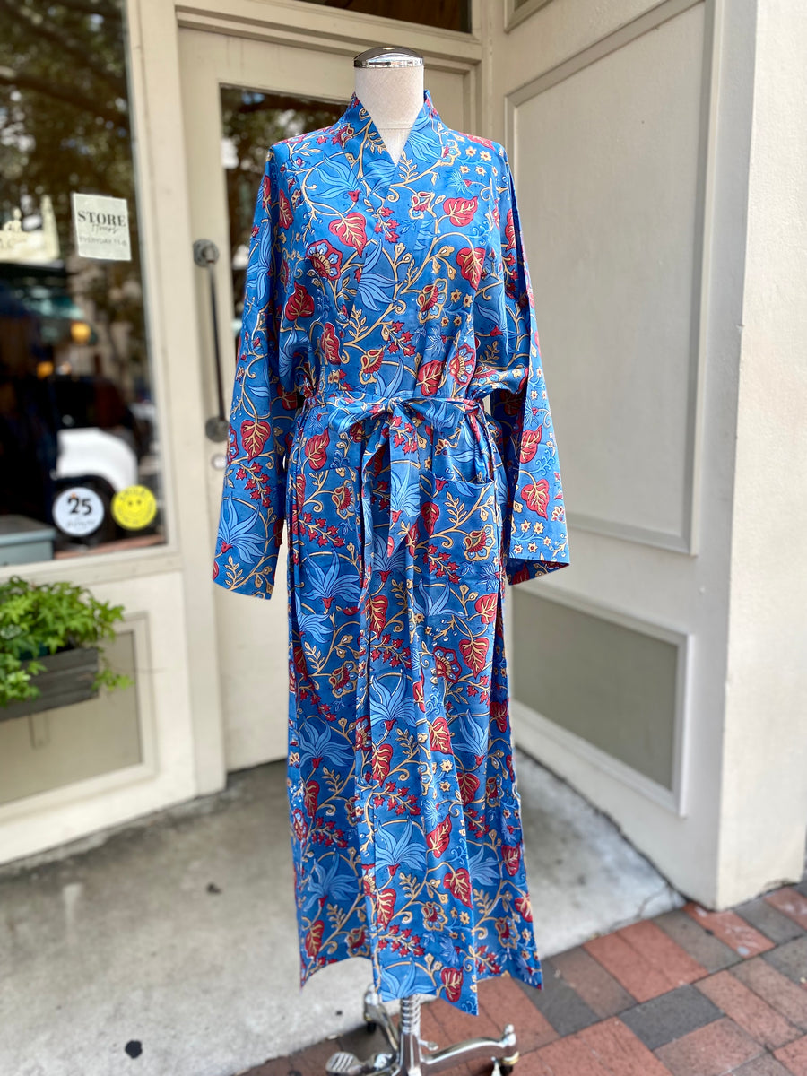 Indo Fleur Cotton Robe Terra Cotta Savannah