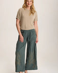 Pheodora Embroidered Pant - Silken Pine