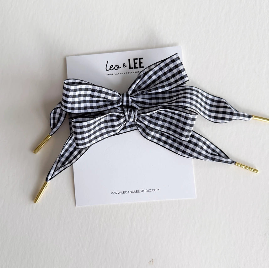 Gingham Shoelace - Black