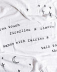 'May You Touch Fireflies' Swaddle Blanket