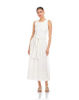 Seline Contrast Midi Dress - Off White