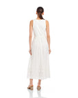 Seline Contrast Midi Dress - Off White
