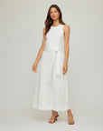 Seline Contrast Midi Dress - Off White