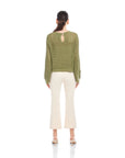 Liv Crochet Sweater - Olive