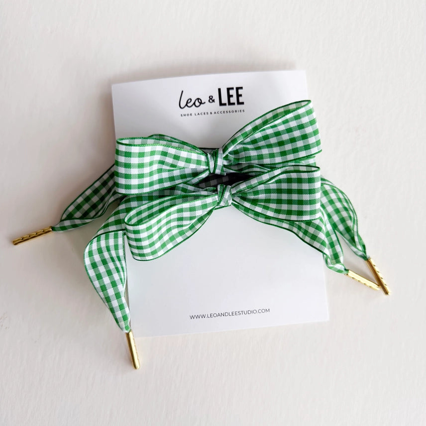 Gingham Shoelace - Green