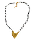 Mixed Metal Heart Necklace