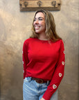 Heart on my Sleeve Sweater - Red