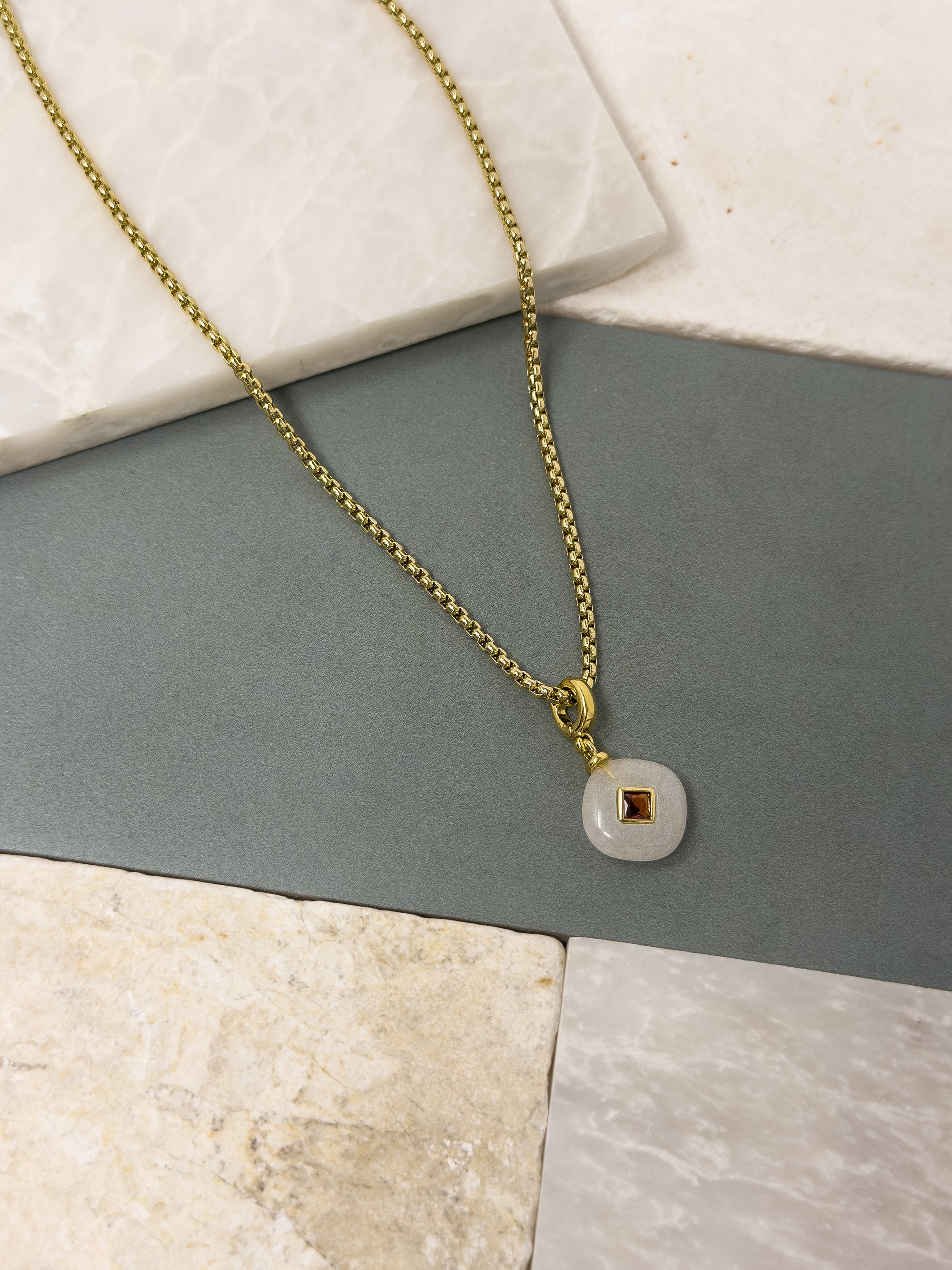 Figgy Quartz Rhombus Charm