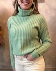 Claudia Turtleneck Sweater - Sage