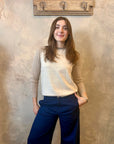 2-Tone Sweater - Cream