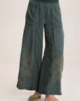 Pheodora Embroidered Pant - Silken Pine