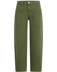 Double Pocket Barrel Jean - Moss