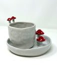 Stoneware Planter - Mushrooms