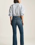 Anika Cropped Flare Jean - Dark Brushed