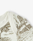Country Toile Stretch Long-Sleeve One Piece