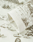 Country Toile Stretch Long-Sleeve One Piece