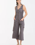 Tavin Crop Jumpsuit - Graphite