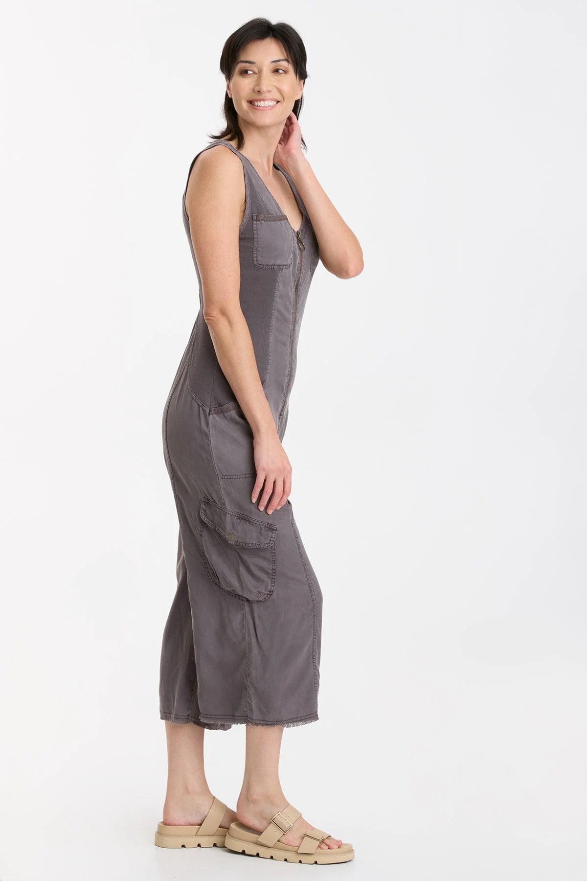 Tavin Crop Jumpsuit - Graphite