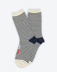 Cole Black & White Striped Sock
