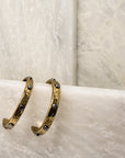 Gold Hoops With Silver Nailhead