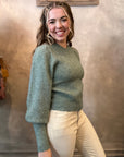 Lia Shirred Sweater - Mist