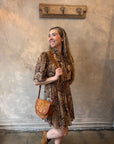 Adelyn Dress - Khaki Paisley