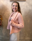 Cely Cropped Cardigan - Pink