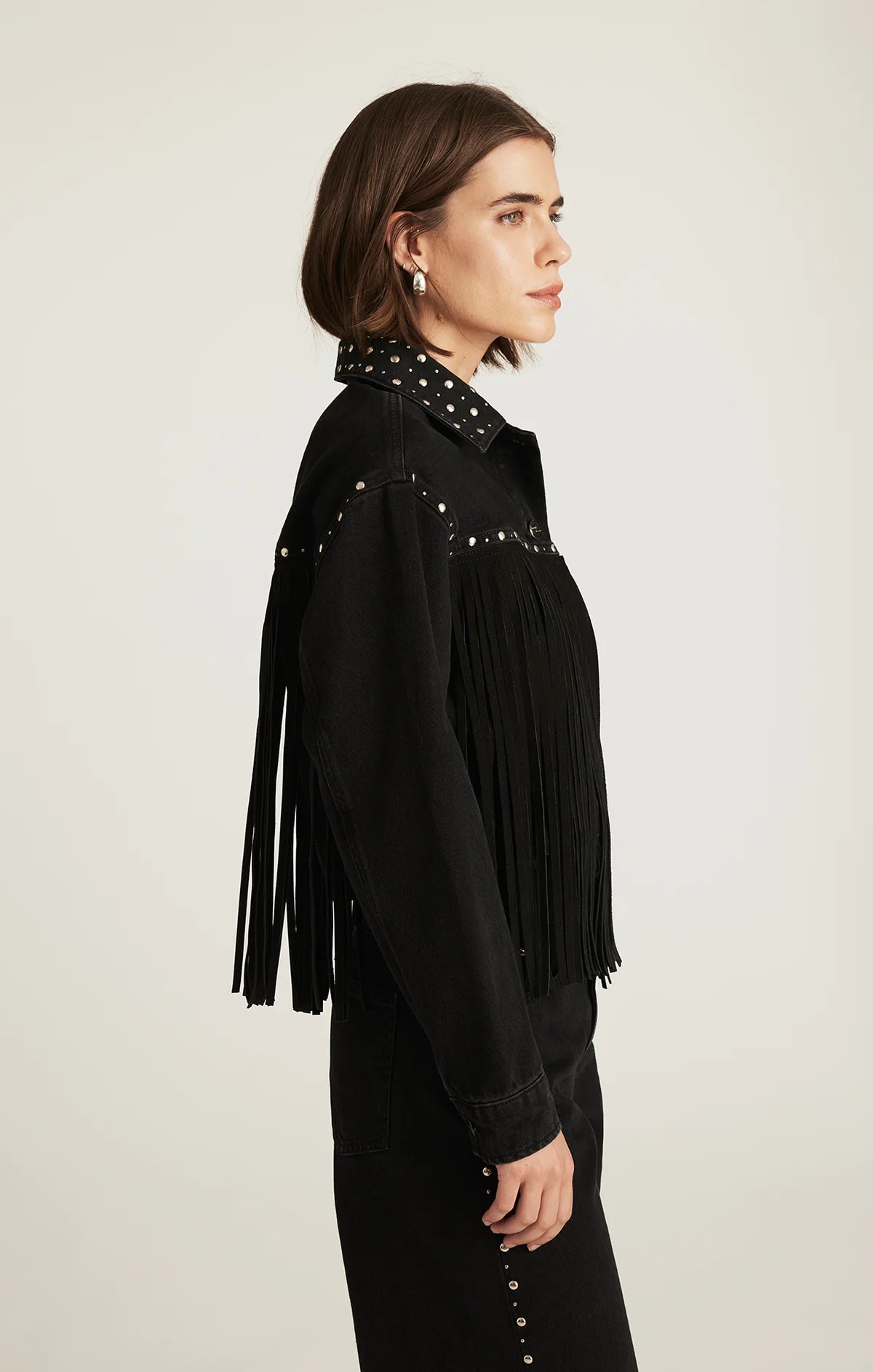 Jenna Fringe Denim Jacket