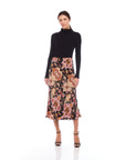 Mia Bias Midi Skirt - Print