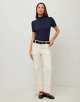 Tracey Patch Pocket Cuffed Jeans - Natural