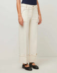 Tracey Patch Pocket Cuffed Jeans - Natural