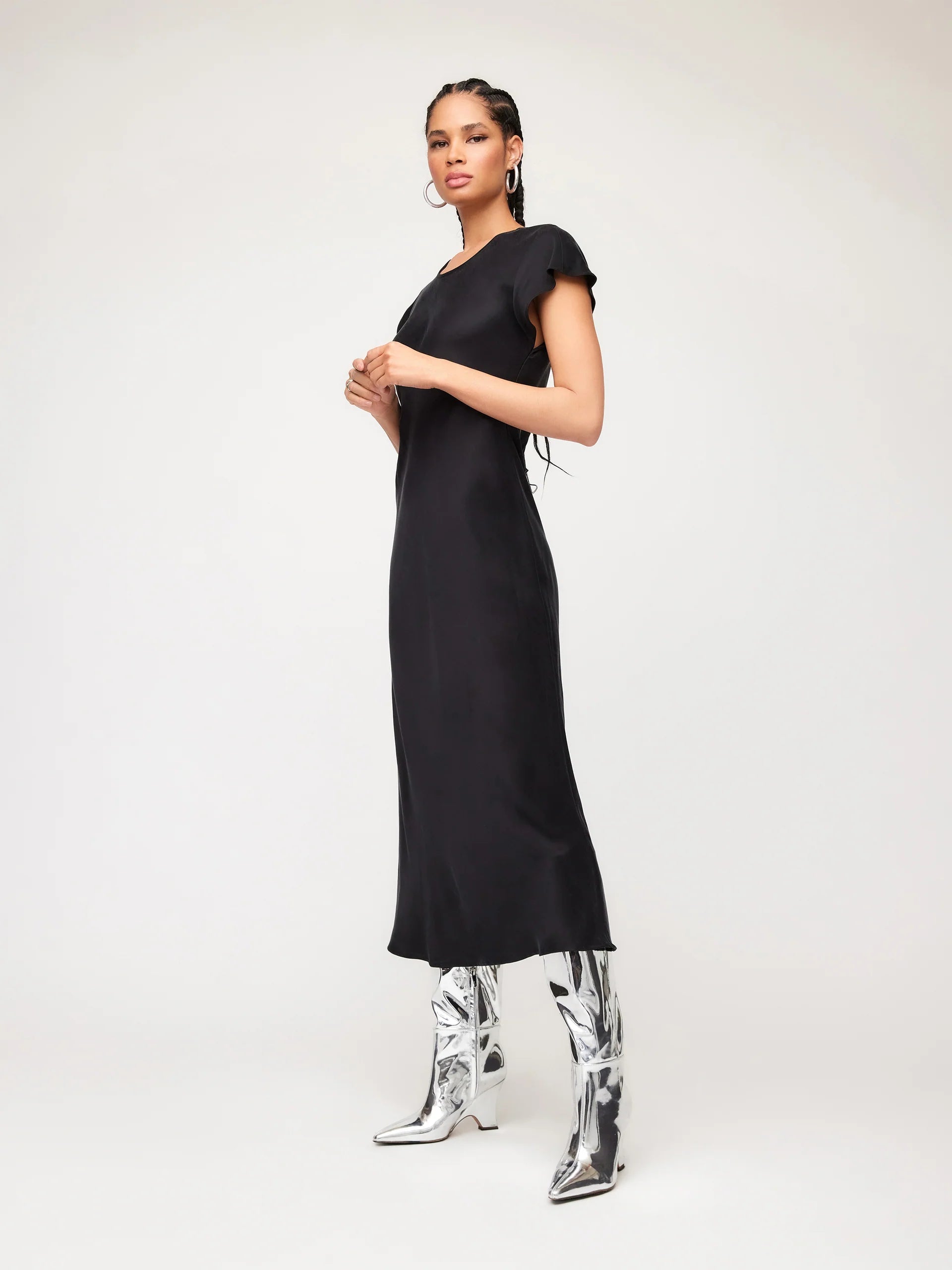 Emmeline Bias Dress - Black