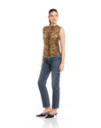 Paige Shirred Top - Leopard