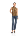 Paige Shirred Top - Leopard