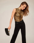 Paige Shirred Top - Leopard