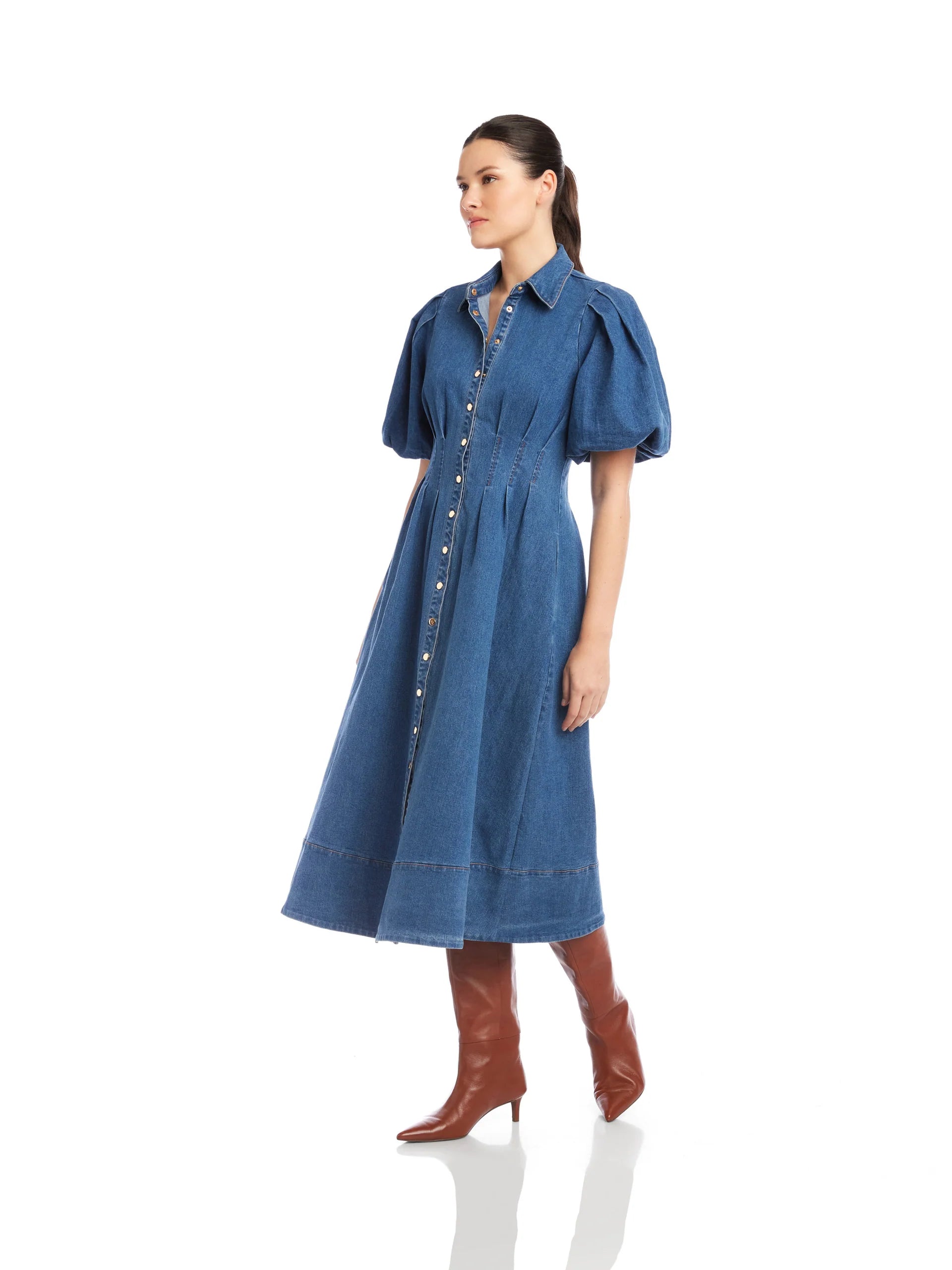 Esme Denim Midi Shirtdress