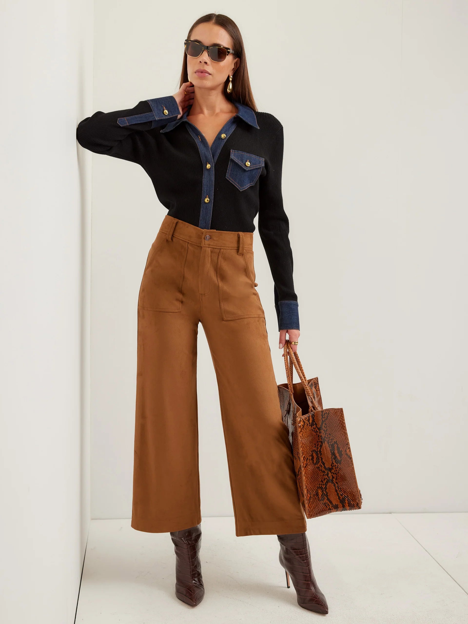Rylee Cropped Pants - Camel