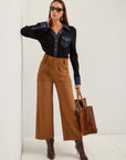Rylee Cropped Pants - Camel