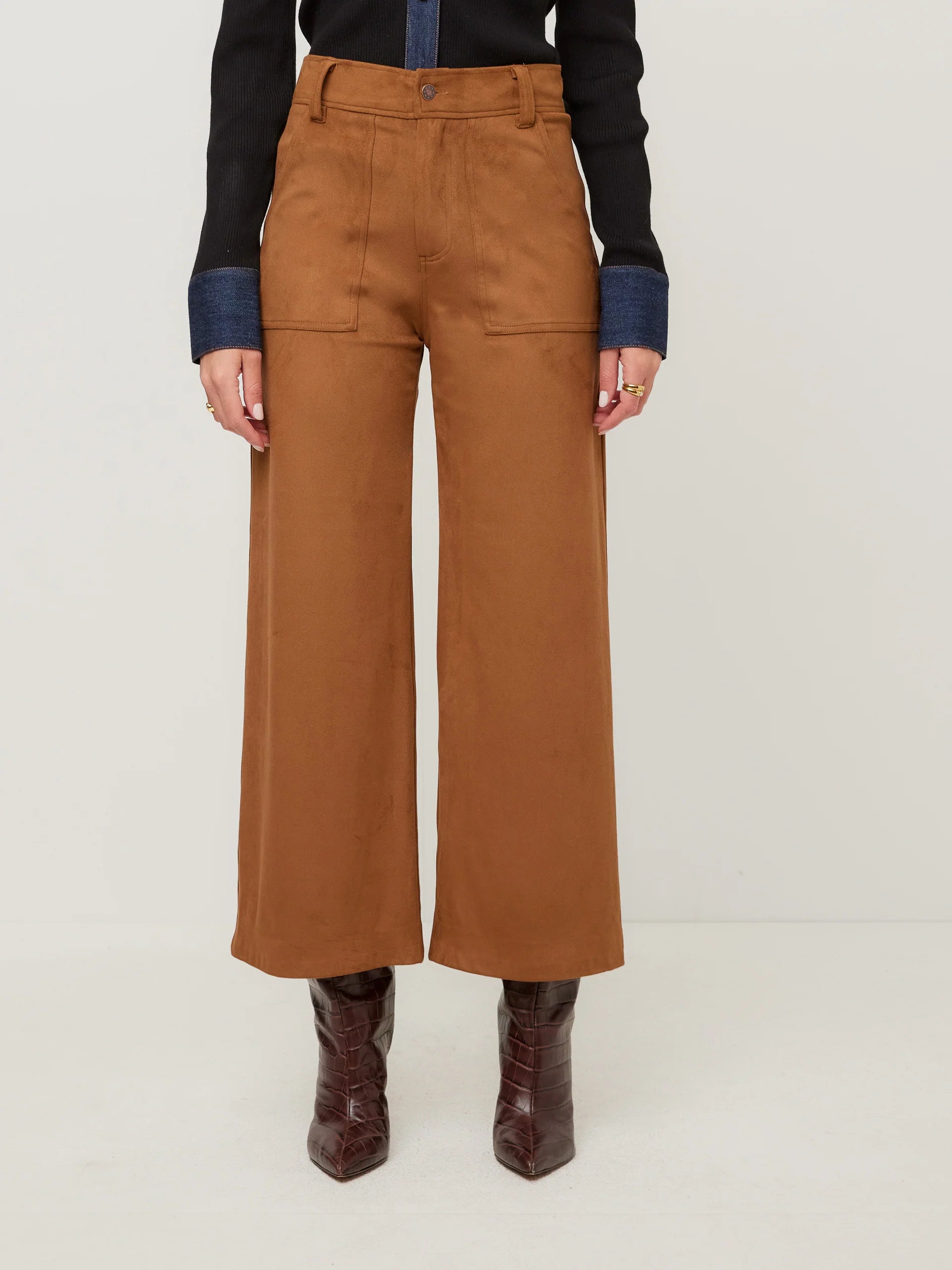 Rylee Cropped Pants - Camel
