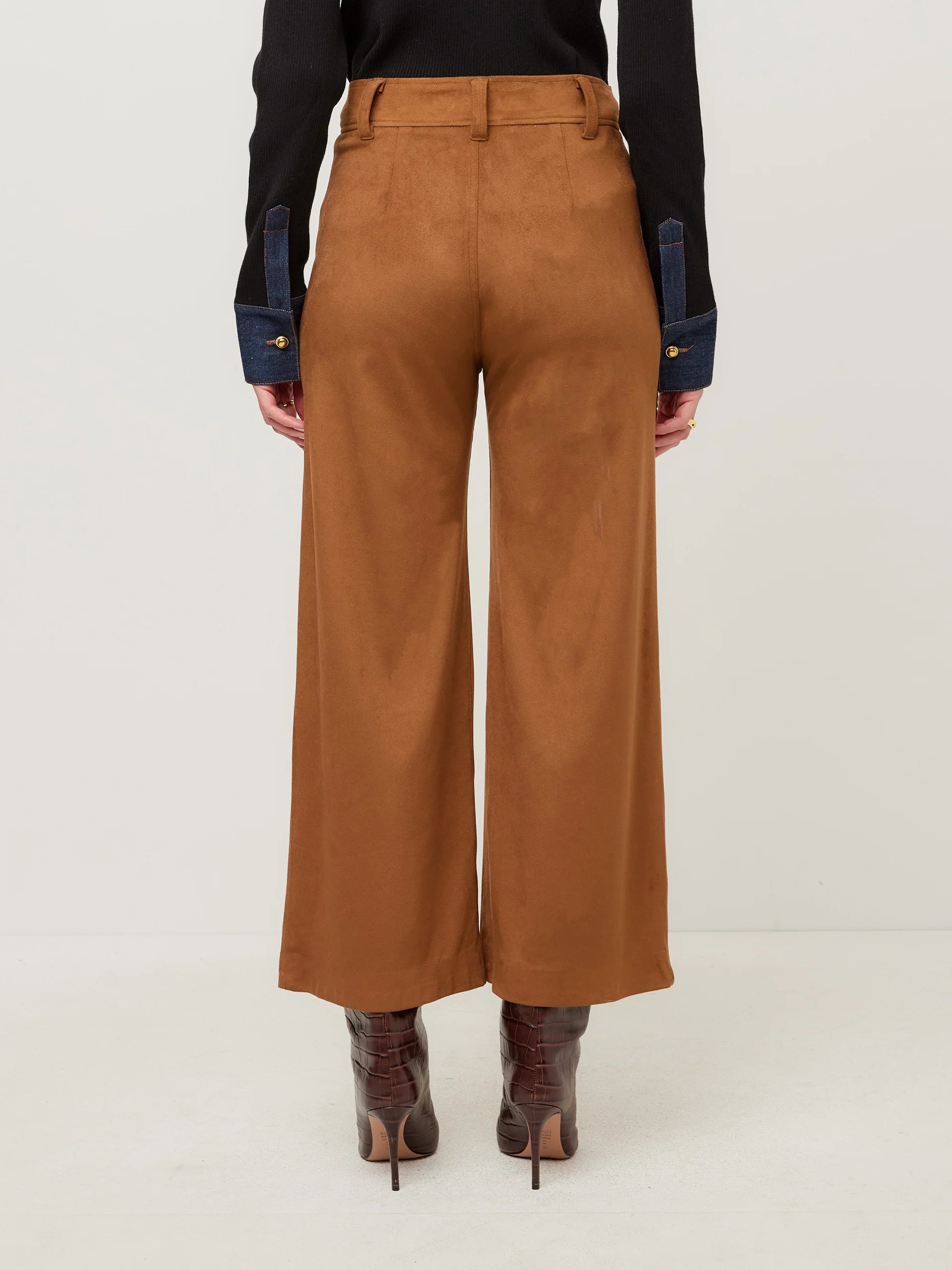 Rylee Cropped Pants - Camel