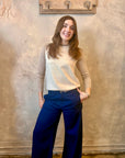 2-Tone Sweater - Cream
